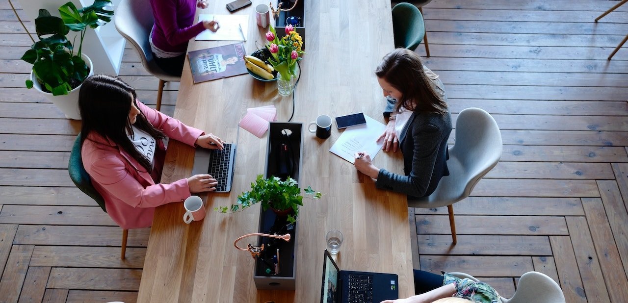 Digital Marketing Team Sitting in Office